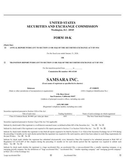 Samsara Inc 2026 Annual Report - Free PDF